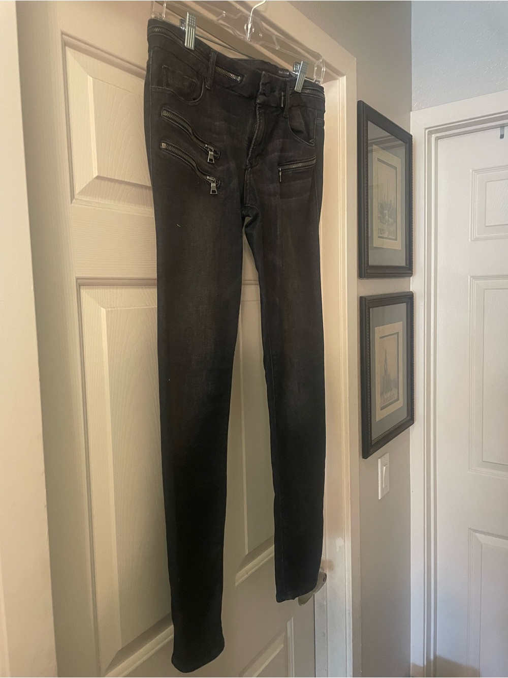 Black Orchid Black Skinny Jeans with Zip Detail